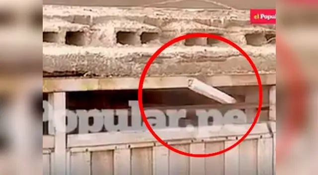 Imagen drámatica: una persona atrapada en un container pide auxilio