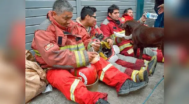Arduo fue el trabajo de los bomberos para terminar con el fuego en la galería Nicolini