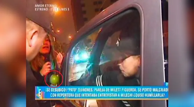 Patricio Quiñones le da una manzana a reportero y estalló de cólera