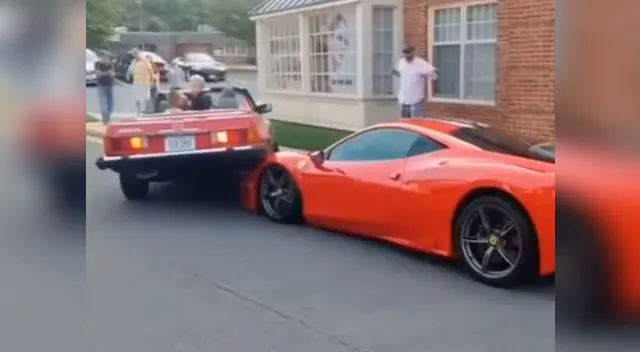 La reparación del Ferrari le costará un ojo de la cara a esta descuidada conductora