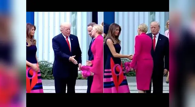 Presidente Donald Trump se queda con la mano en el aire Presidente Donald Trump se queda con la mano en el aire