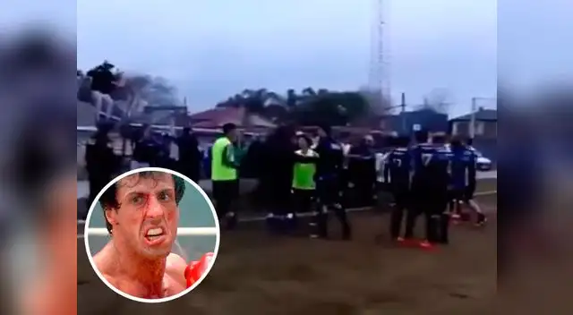 Hinchas tuvieron esta divertida ocurrencia mientras los jugadores se peleaban