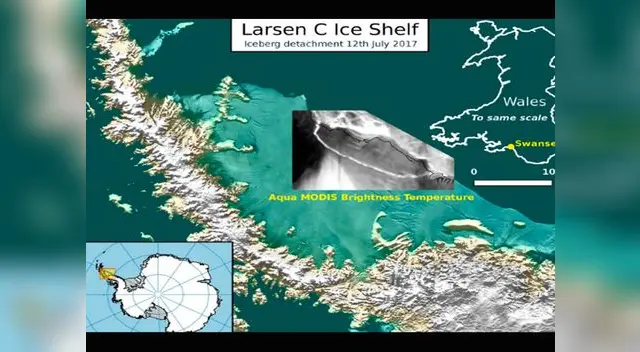  Uno de los icebergs más grandes del mundo se desprendió de la Antártida