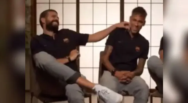 Piqué bromeó con Neymar y lo hizo blanco de las burlas en redes sociales