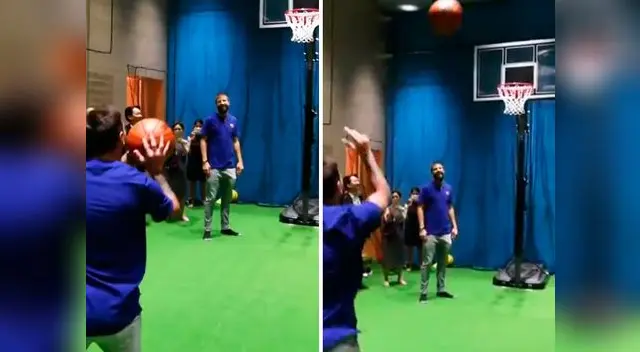 Lionel Messi sorprende con su talento para el básquet Lionel Messi sorprende con su talento para el básquet