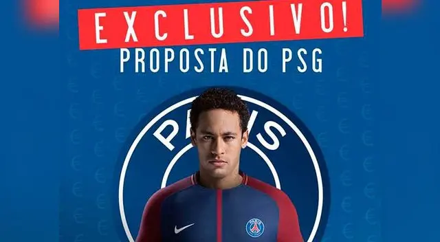 Esporte interactivo está tan seguro de su información, que se animó a presentar esta imagen con Neymar y la que sería su nueva camiseta