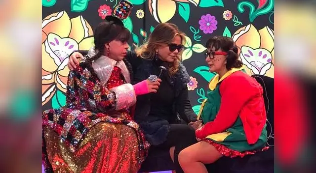 Gisela Valcárcel y La Chilindrina junto a La Chola Chabuca Gisela Valcárcel y La Chilindrina junto a La Chola Chabuca