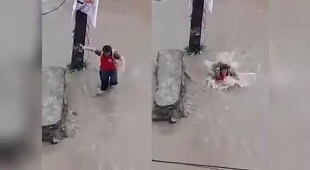 Joven cae por una alcantarilla y reaparece en el lugar menos pensado