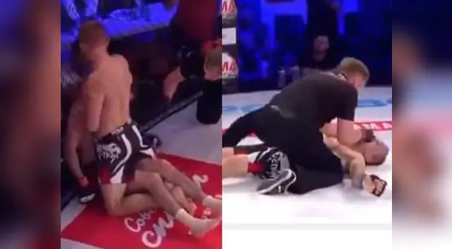 Estrangula a su rival hasta dejarlo inconsciente, pero él se recupera y lo noquea