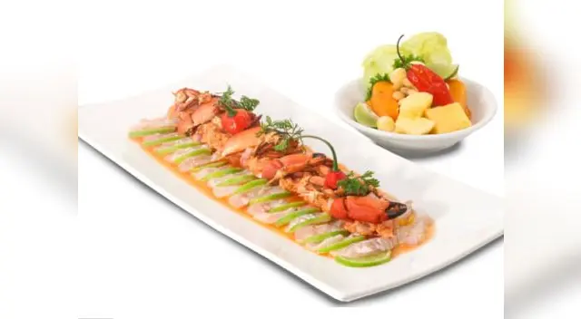 Tiradito porteño de cangrejo