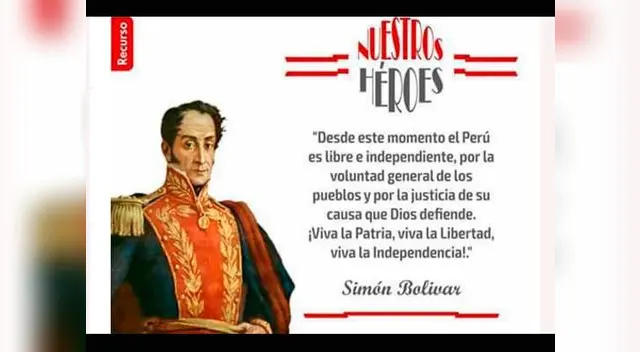 Ministerio de Educación confundió a Simón Bolívar con José de San Martín en Fiestas Patrias