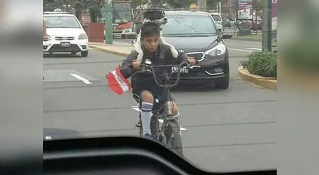 Este niño da muestra de su civismo en estas Fiestas Patrias Este niño da muestra de su civismo en estas Fiestas Patrias