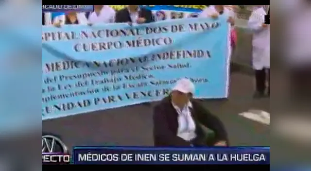 Doctores del INEN se suman a la protesta de la Huelga médica 