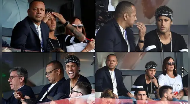 Neymar vip desde la tribuna el triunfo del PSG Neymar vip desde la tribuna el triunfo del PSG