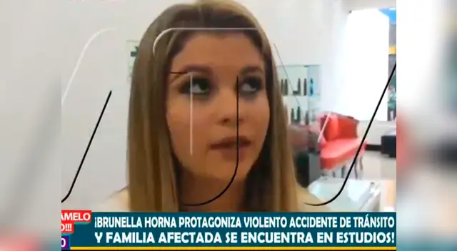 A su estilo Brunella Horna explicó lo vivido tras el choque donde estuvo A su estilo Brunella Horna explicó lo vivido tras el choque donde estuvo
