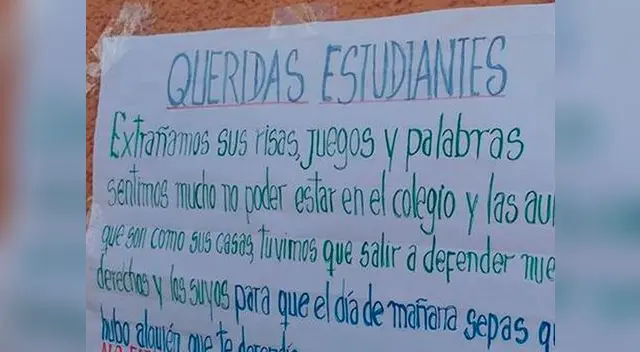 Maestros lamentan no poder asistir a dictar clases, pero dicen que seguirán luchando por sus derechos