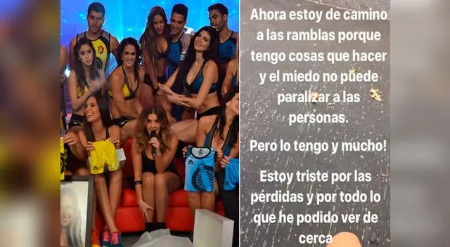 Ex chica reality expresó su temor tras atentado en Barcelona