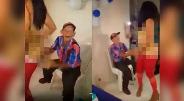 El anciano se mostró muy entusiasmado con su regalo El anciano se mostró muy entusiasmado con su regalo