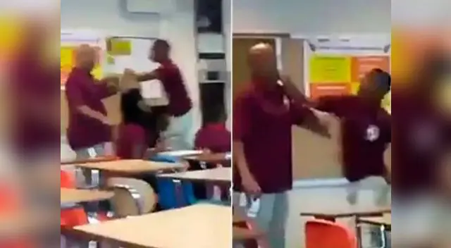 Estudiante discute con su maestro en plena clase y termina noqueándolo Estudiante discute con su maestro en plena clase y termina noqueándolo