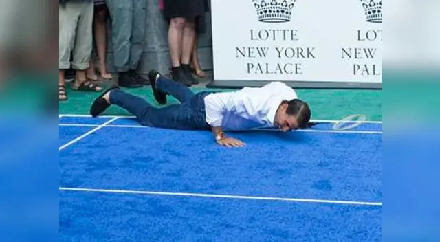 Rafael Nadal tomó a la broma su aparatosa caída Rafael Nadal tomó a la broma su aparatosa caída