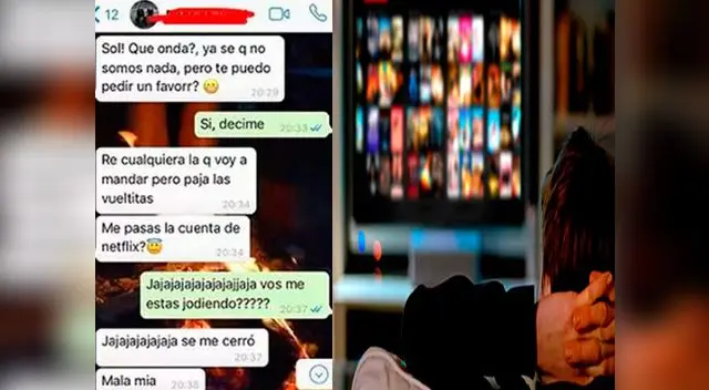 Joven volvió a hablarle a su ex después de un año para pedirle la contraseña de Netflix Joven volvió a hablarle a su ex después de un año para pedirle la contraseña de Netflix