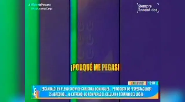 Reportero de Latina mostró un video en el que se muestra la supuesta agresión Reportero de Latina mostró un video en el que se muestra la supuesta agresión
