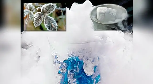 La sublimación consiste en el cambio de estado sólido al estado gaseoso sin pasar por el estado líquido. 