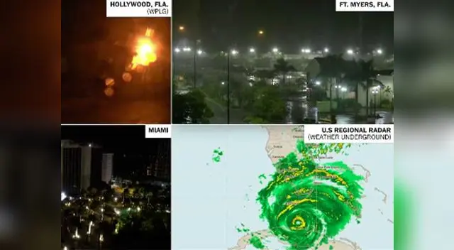 Webcams en Florica captan el paso del huracán Irma Webcams en Florica captan el paso del huracán Irma