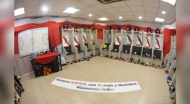 River decora el vestuario cuando juega en la 'Bombonera'