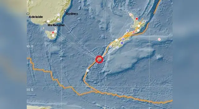Epicentro de terremoto en Nueza Zelanda fue submarino