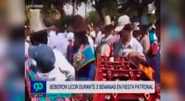 Abundaban las cajas de 'chela' en la fiesta patronal