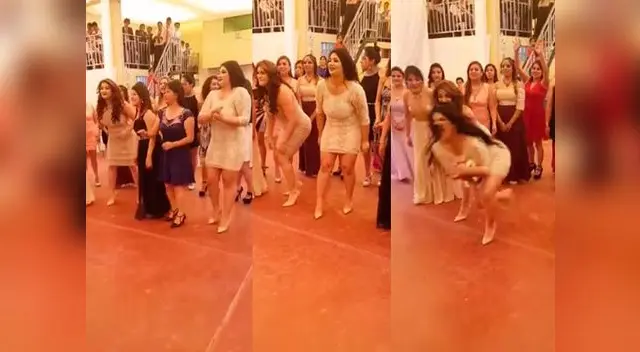 Michelle y Chris Soifer pelean por un bouquet en una boda