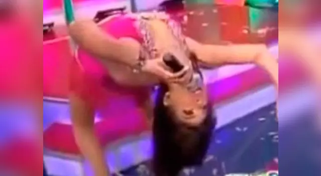 Conductora intenta hacer movimientos de gimnasia pero algo sale mal Conductora intenta hacer movimientos de gimnasia pero algo sale mal