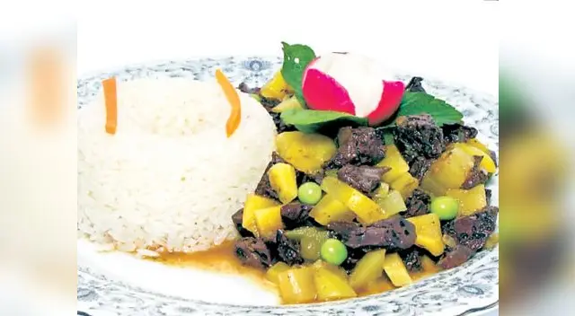 Olluco guisado con sangrecita