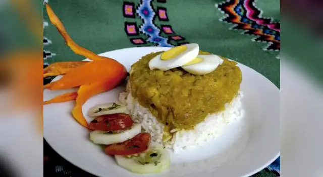 Ajiaco de olluco con huevo