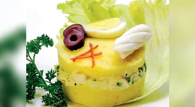 Causa rellena de pota Causa rellena de pota