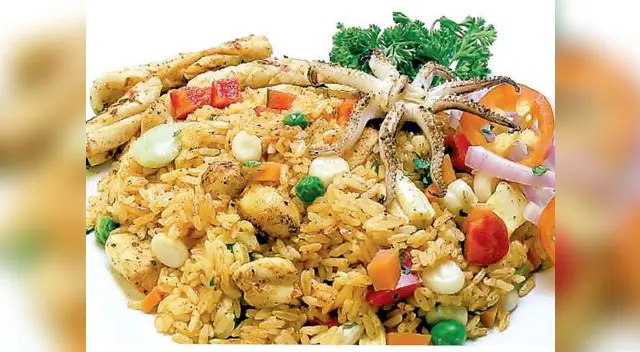 Arroz a la jardinera con pota