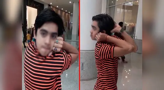 Adolescente sorprende girando cabeza 180 grados Adolescente sorprende girando cabeza 180 grados