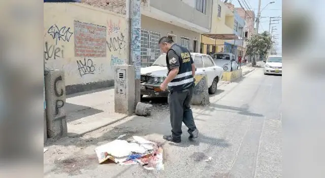 Lugar donde la víctima recibió el disparo que acabó con su vida en San Martín de Porres