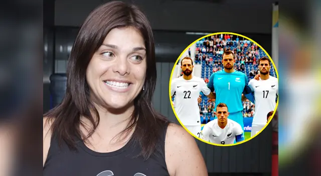 Giovanna Valcárcel conoció a jugadores de Nueva Zelanda Giovanna Valcárcel conoció a jugadores de Nueva Zelanda