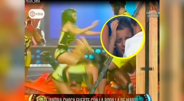 Así fue el rodillazo que recibió Alejandra Baigorria Así fue el rodillazo que recibió Alejandra Baigorria