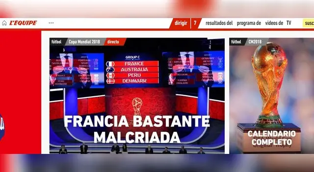 La prensa celebró el grupo que le tocó La prensa celebró el grupo que le tocó