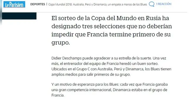 La prensa celebró el grupo que le tocó La prensa celebró el grupo que le tocó