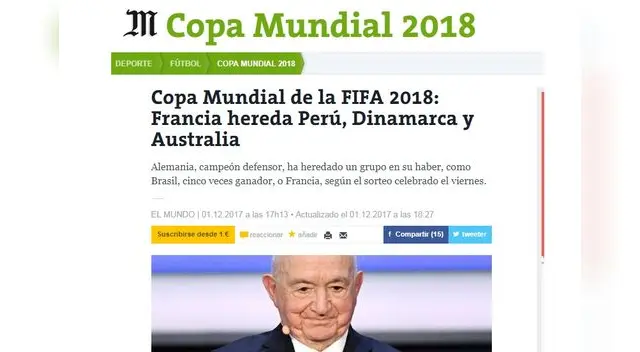 La prensa celebró el grupo que le tocó La prensa celebró el grupo que le tocó