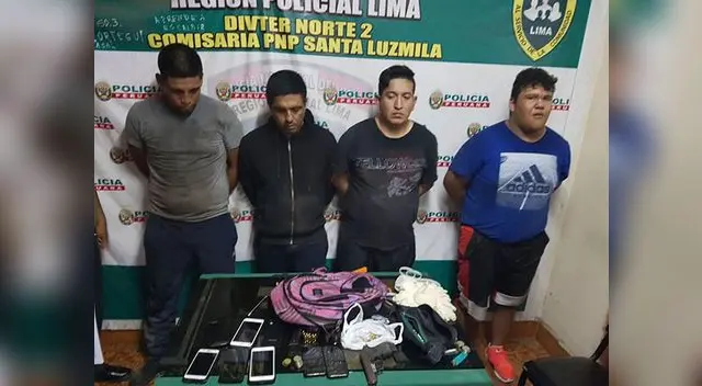 La Policía les incautó un arma y sindica de perpetrar otros latrocinios en Lima Norte