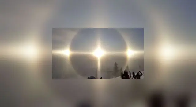 Halo solar en Suecia Halo solar en Suecia