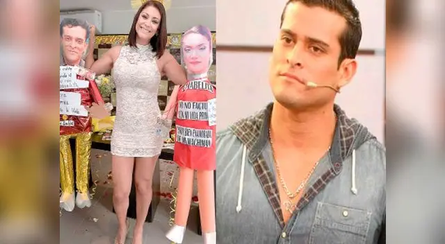 Karla Tarazona quemó muñecos de Christian Domínguez e Isabel Acevedo por Año Nuevo 