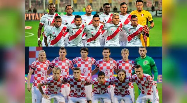 Selecciones de fútbol: Perú y Croacia Selecciones de fútbol: Perú y Croacia