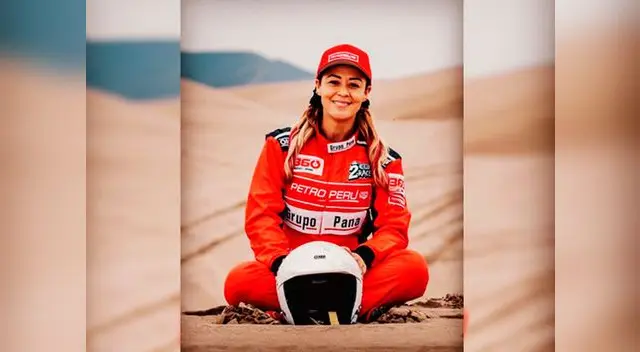 Fernanda Kanno salió esta mañana de la partida simbólica, en San Borja, con rumbo a Ica