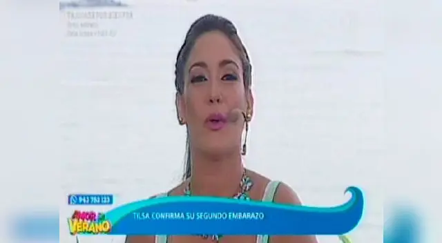 Tilsa Lozano rompe en llanto al anunciar su embarazo en vivo